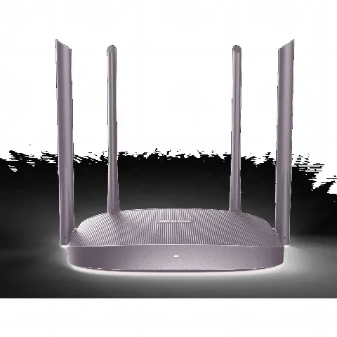Router Inalámbrico WISP Gigabit / Hasta 1200 Mbps / Doble Banda AC (2.4 GHz y 5 GHz) / 3 Puertos LAN 10/100/1000 Mbps + 1 Puerto WAN 10/100/1000 Mbps /  4 Antenas Externas Omnidireccional de 5 dBi / Interior