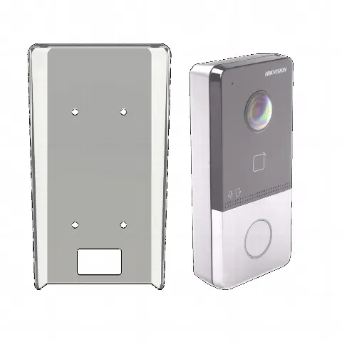 Kit Videoportero IP + Carcasa protectora 2 Megapixel  / PoE Estandar / IP65  / Apertura desde Hik-connect / Soporta 1 Departamento y Hasta 6 Monitores / Soporta Tarjetas Mifare / 1 Salida Relay