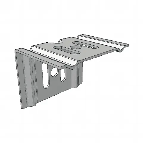 Ménsula económica MallaFils, para montaje en pared, para anchos de charola de 50 mm, con acabado electrozinc / Interior