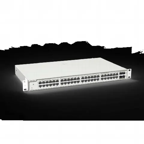 Switch Administrable Capa 3 con 48 puertos Gigabit + 4 SFP+ para fibra 10Gb, gestión gratuita desde la nube