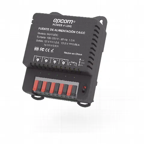 Fuente de Poder / 4 Canales / Salida Ajustable 12/13.5/15 Vcc / 4 A / Protección OVP-OCP-OTP-SCP / Montaje en Pared