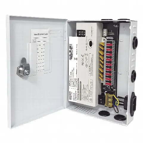 Fuente de Alimentación Profesional / 9 Canales / 16 A Total / 11-15 VCC Ajustable / 200 W / Filtro de Ruido por Canal