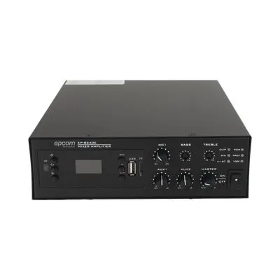 Amplificador Digital Mini MP3 / 240W / Bluetooth / FM Radio / Entrada XLR Phantom 48V / Salida 100V / 4-16 Ohms