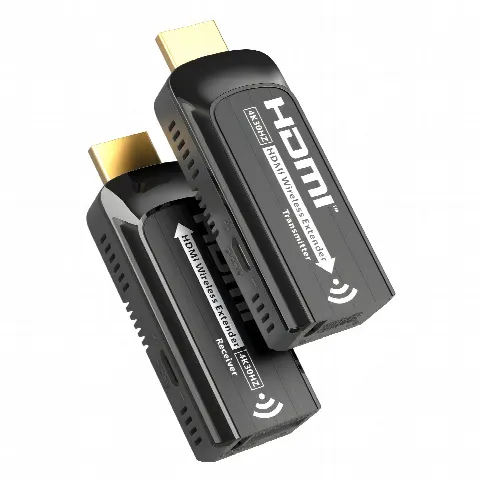 Extensor HDMI Inalámbrico / Ultra HD 4K @ 30 Hz / Alcance 20 m (65.6 ft) / Banda WiFi 5 GHz / Retardo 150-320 ms / Diseño Mini