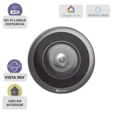 Cámara IP Fisheye 360° / 3K+ (2320x2320) / Wi-Fi Dual Banda 2.4/5 GHz / IR 10 m (32.8 ft) / Audio Bidireccional / MicroSD 512GB / H.265