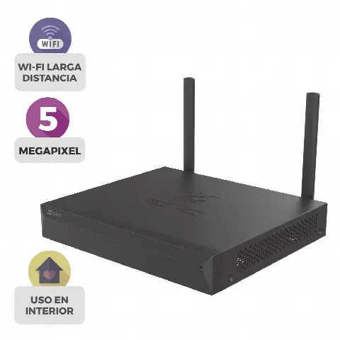 NVR Inalámbrico IP / 8 Canales / 5 Megapixel (3K) / Wi-Fi 100 m (328 ft) / HDMI y VGA / H.265 / 8 TB