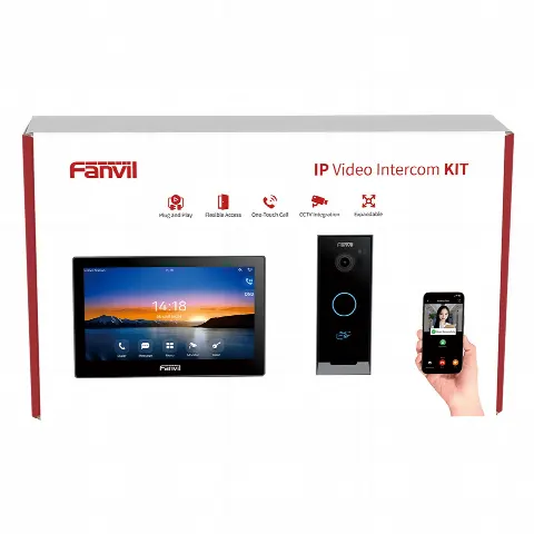 Kit Videoportero IP / Pantalla Táctil 7" HD / Cámara 2 Megapixel / Wi-Fi Dual Band / PoE / 10,000 Tarjetas RFID / ONVIF / Interior