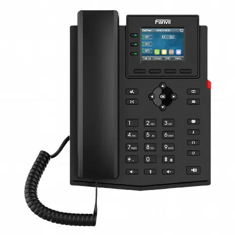 Teléfono IP 2 Hilos / 4 Cuentas SIP / Pantalla LCD 2.4 Pulgadas a Color / Conferencia 6 Vías / PoE / Voz HD / EHS