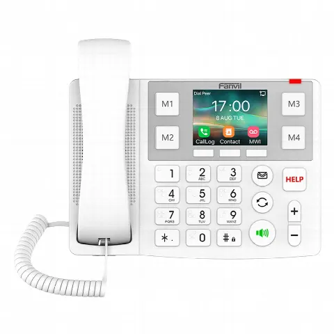 Teléfono IP / Pantalla 3.5 Pulgadas / Wi-Fi Dual Band / Botones Braille / Bluetooth 4.2 / PoE / 2 Líneas SIP