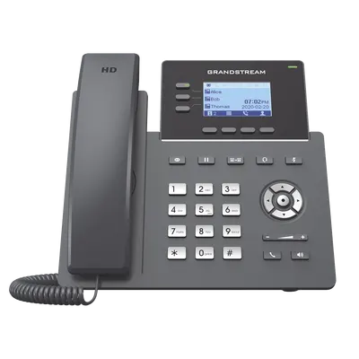 Teléfono IP / 3 Líneas / 6 Cuentas SIP / Gigabit PoE / Audio HD Opus / Gestión en la Nube