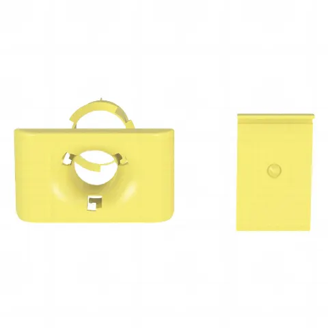 Accesorio de Salida a Tubo De 1.5 in (38 mm), Para Canaletas FiberRunner 4X4, 6X4, o 12X4, Color Amarillo