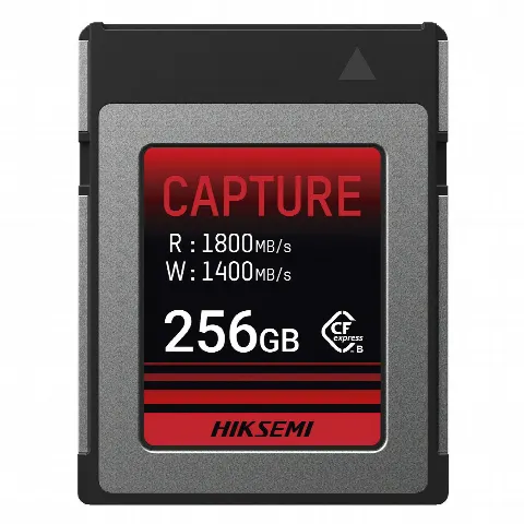 Memoria CFexpress Tipo B / 256 GB / Lectura 1800 MB/s / Escritura 1400 MB/s / PCIe Gen 3×2 / 8K RAW / -10 °C a 70 °C