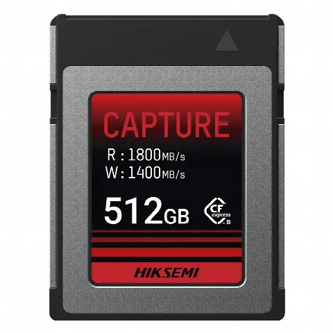 Memoria CFexpress Tipo B / 512 GB / 1800 MB/s Lectura / 1700 MB/s Escritura / PCIe Gen 3×2 / 8K RAW