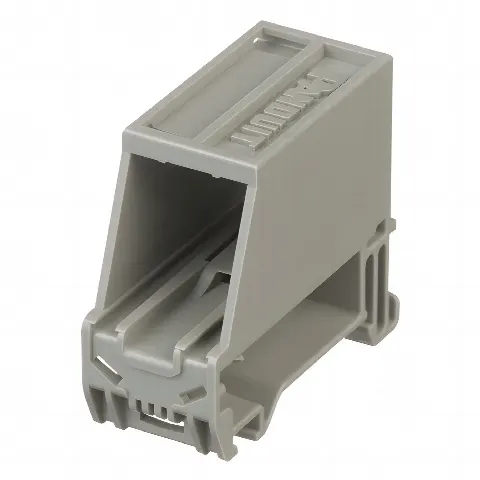 Adaptador de 1 Puerto, Para Conectores Tipo Mini-Com, Blindado, Montaje en Riel Din Estándar de 35mm (1.38 in), Color Gris Internacional