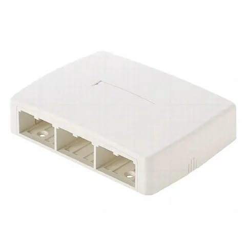 Caja de Montaje en Superficie, Para 6 Módulos Mini-Com, Color Blanco