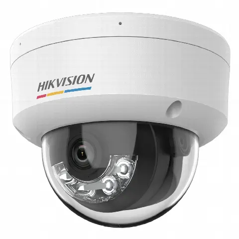 Cámara Domo IP / 2 Megapixel / ColorVu 3.0 / Dual Light 30 m (98.4 ft) / Detección Humanos y Vehículos / IP67 / IK08 / PoE / Exterior