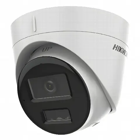 Cámara Turret IP / 2 Megapixel / Dual Light IR 30 m (98.4 ft) + Luz Blanca 20 m (65.6 ft) / Lente 2.8 mm / 103° / Audio Integrado / IP67 / PoE / Exterior