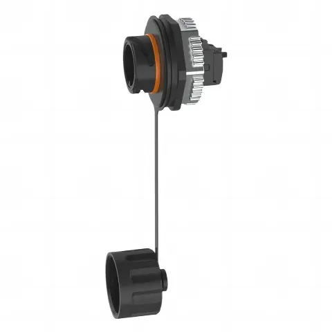 Conector Jack RJ45 de Uso Industrial Estilo TG, Categoría 6, Con Tapa Protectora, Protección IP67