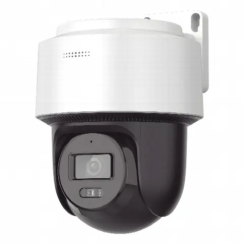 Cámara Domo PT IP / 4 Megapixel / Lente 4 mm / Dual Light 30 m (98.4 ft) / Autoseguimiento Humanos / PoE+ / Audio Bidireccional / IP66