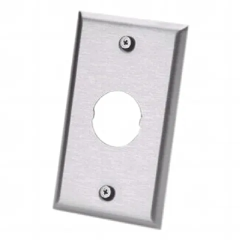 Placa de Pared IndustrialNet?, Para 1 Conector Industrial, de Acero Inoxidable