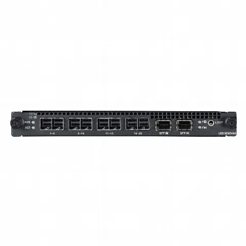 Tarjeta de Salida LED / 4 miniSAS 20 Puertos 1G / 2 Interfaces Ópticas 10G / Resolución 10.4 MP / Audio 3.5 mm