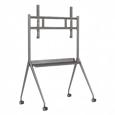 Soporte de Piso Móvil para Pantalla / 55" a 75" / VESA hasta 600 x 400 mm / Carga 85 kg / Estructura Metálica 20 kg
