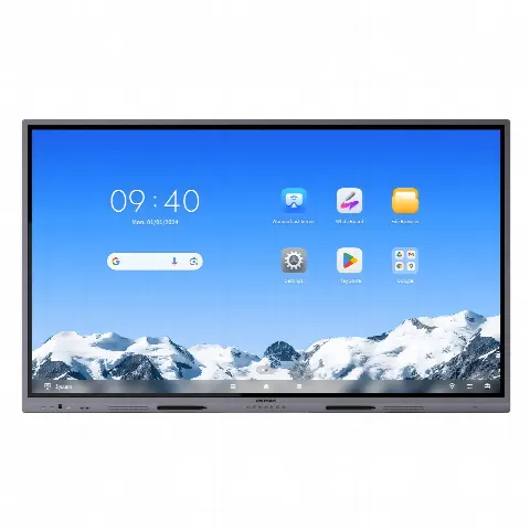 Pantalla Interactiva Touch / 65 Pulgadas / 4K UHD / Android EDLA / 50 Puntos Táctiles / 2 ms Respuesta / Bocinas 55 W / 128 GB Almacenamiento