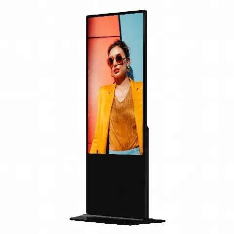 Tótem Táctil Digital / 55" 4K UHD / Capacitiva 10 Puntos / Android 13 / 500 Nits / 4 Ruedas