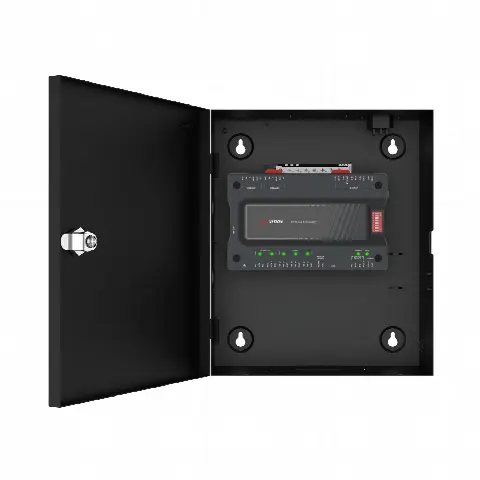 Controlador de Acceso para Elevadores / 128 Pisos / TCP/IP / 100,000 Tarjetas / 50,000 Usuarios / Huella, Tarjeta o QR / 5 Relevadores / 24 Distribuidores Esclavos