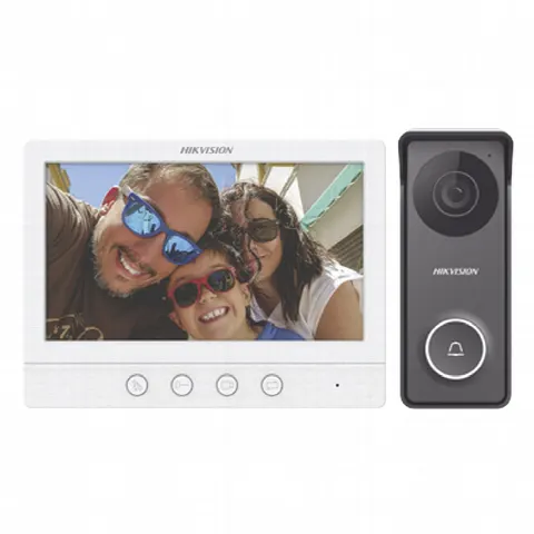 Kit de Videoportero / Pantalla LCD 7" / Cámara Pinhole 1 Megapixel / 117° Gran Angular / Conexión 4 Hilos 100 m (328 ft) / Exterior Metálico