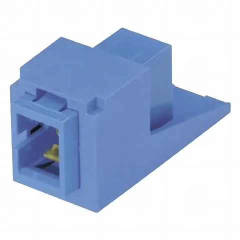 Módulo Acoplador SC Simplex, para Fibra Óptica Monomodo OS1/OS2, Tipo Mini-Com, Color Azul