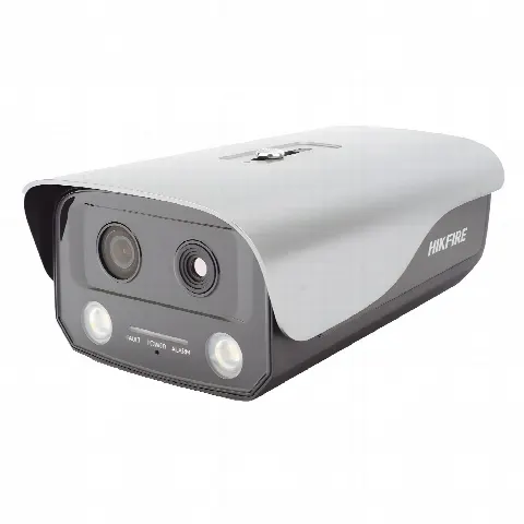 Cámara IP de Detección Térmica de Incendios / Doble Lente 4 MP Óptico + 1 MP Térmico / Rango 0 a 400 °C / Precisión ±2 °C / IP66 / WDR 120 dB