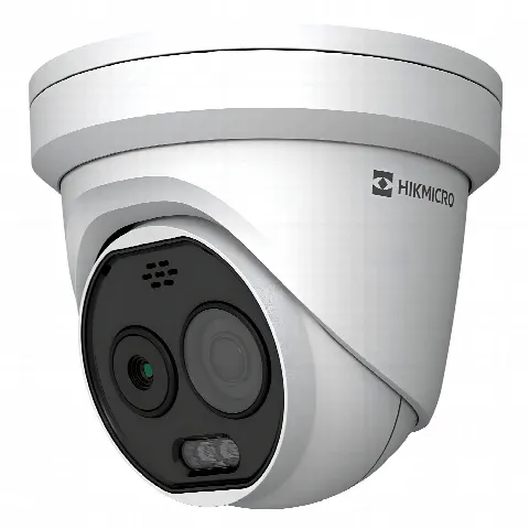 Cámara Turret IP Bi-Espectral / Térmica 160×120 / Óptica 5 MP / -20°C a 150°C / VCA 3.0 / Vehículo 60 m / Humano 20 m