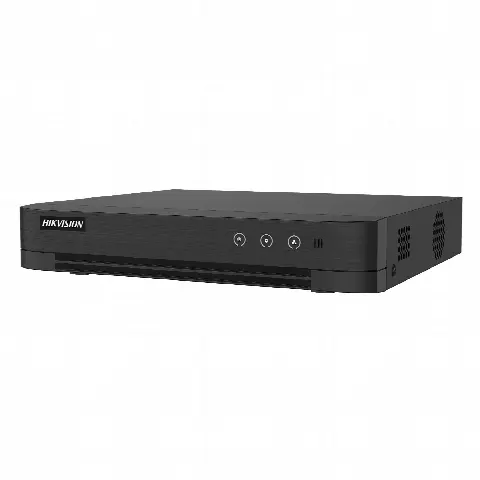 DVR Híbrido / 8 Canales TURBOHD + 4 Canales IP / 3K Lite 2560x1440 / H.265+ / Audio Bidireccional Coaxitron / AcuSense IA / 1 Bahía HDD hasta 10 TB / Salida Full HD