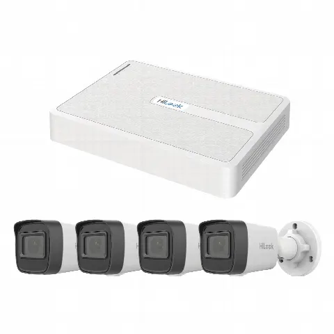 Kit de Videovigilancia IP / 2 Megapixel / NVR 8 Canales con 8 Puertos PoE+ / 4 Cámaras Bala para Exterior / IR 30 m (98.4 ft) / Compresión H.265+