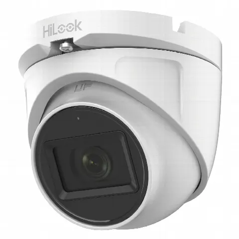 Cámara Turret TURBOHD / 2 Megapixel 1080p / Gran Angular 106.4° / IR EXIR 30 m (98.4 ft) / Audio por Coaxitron / IP66 / 4 Tecnologías / Exterior