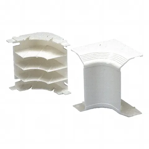 Esquinero interior, para uso con canaleta T70, Material PVC Rígido, Color Blanco Mate