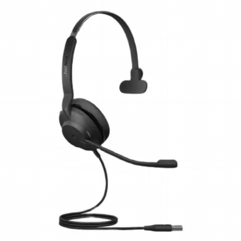 Auricular Mono UC / Aislamiento Acústico Viscoelástico / Doble Micrófono con Reducción de Ruido / Altavoces 28 mm / USB-A con Adaptador / Indicador de Ocupado