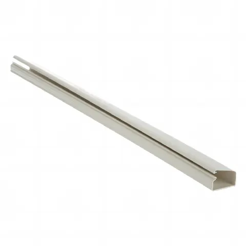Canaleta LD10 de PVC rígido, con cinta adhesiva para instalación sin herramientas, de 38.4 x 24 x 3048 mm, Color Blanco Mate
