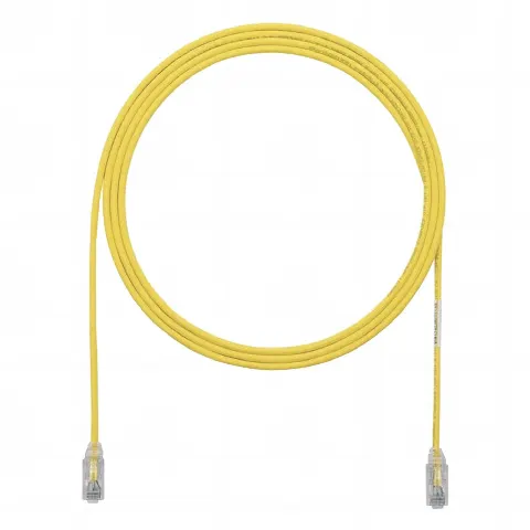 Cable de Parcheo UTP Cat6A, CM/LSZH, Diámetro Reducido (28AWG), Color Amarillo, 7ft