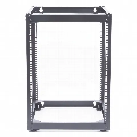Rack Abierto de 4 Postes / 14 Unidades / Profundidad 510 mm / Montaje Pared o Piso / Acero 9.3 kg