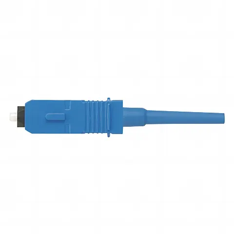 Conector de Fibra Óptica SC Simplex OptiCam, Monomodo 9/125 OS2, Pre-pulido, Color Azul