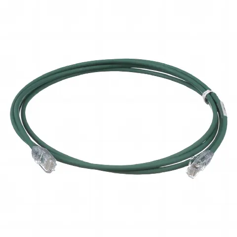 Cable de Parcheo UTP Cat6A, CM/LSZH, Diámetro Reducido (28AWG), Color Verde, 3 ft