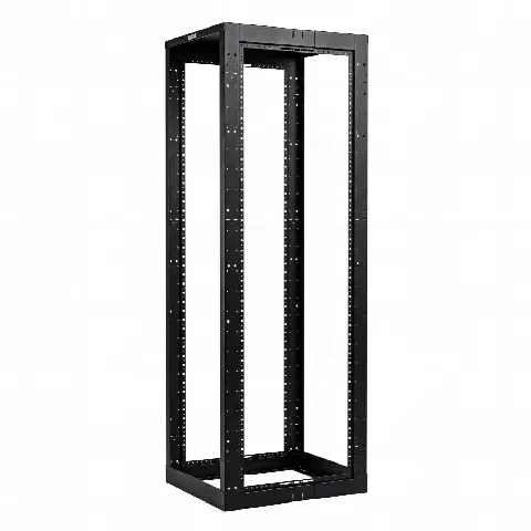 Rack de Cuatro Postes / 19 Pulgadas / Profundidad Ajustable 23 a 42 Pulgadas / 45 Unidades de Rack / Capacidad 907.2 kg (2000 lbs) / Acero Soldado / Negro