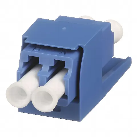 Módulo Acoplador LC Duplex, para Fibra Óptica Monomodo OS1/OS2, Tipo Mini-Com, Color Azul