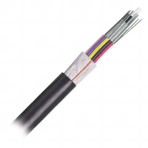 Cable de Fibra Óptica 12 hilos, OSP (Planta Externa), No Armada (Dieléctrica), MDPE (Polietileno de Media densidad), Multimodo OM4 50/125 Optimizada, Precio Por Metro