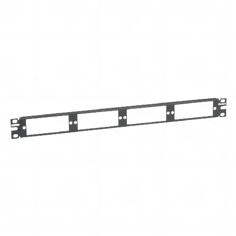 Patch Panel de Fibra Óptica, Para 4 Placas Acopladoras FAP o FMP, Color Negro, 1UR