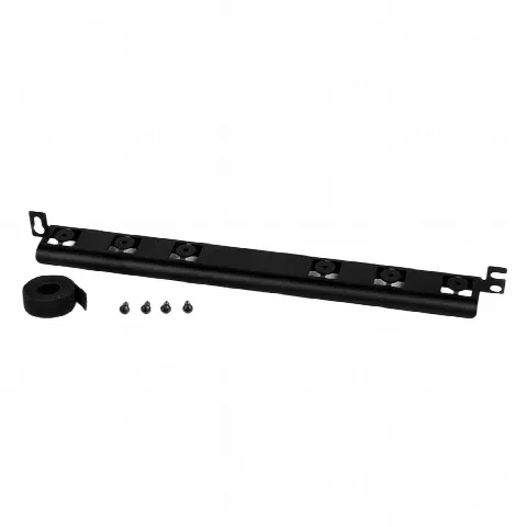 Barra de Alivio de Tensión / 1U / Rack 19" / 72 Cables / Acero CRS / Color Negro