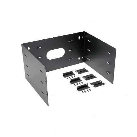 Rack Abierto de Pared con Bisagras / 6 UR / 19 in / Profundidad 401 mm (15.8 in) / Carga 60 lb (27.21 kg) / Acero Negro