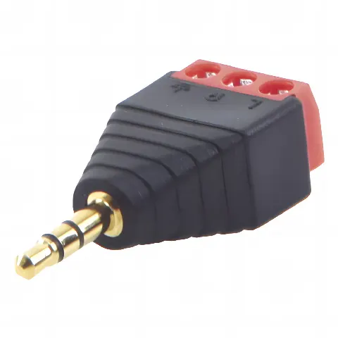 Conector de audio de 3.5mm macho a terminal de tornillo de 3 pines